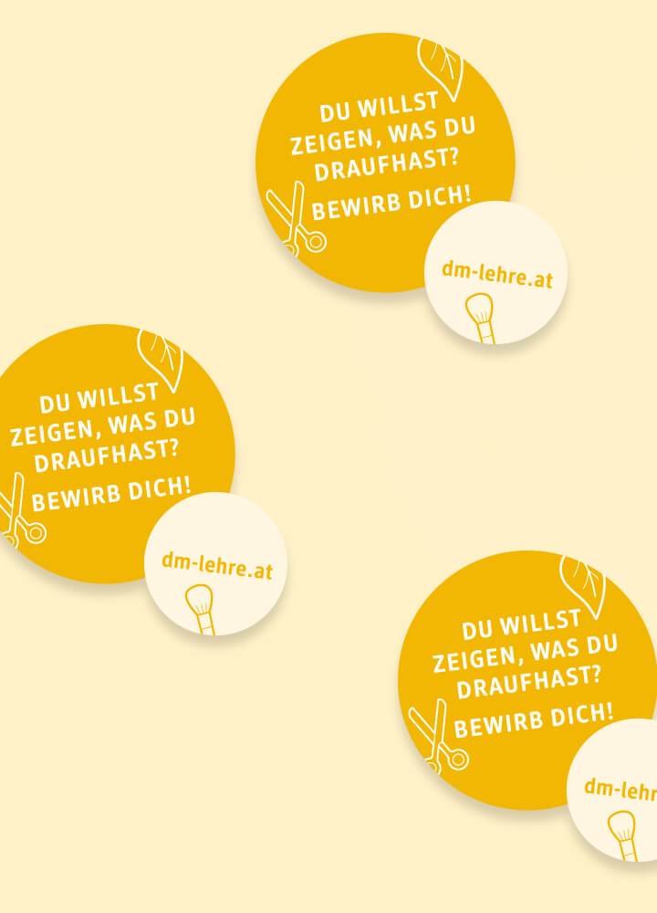 Sticker für die dm Lehrlingssuche